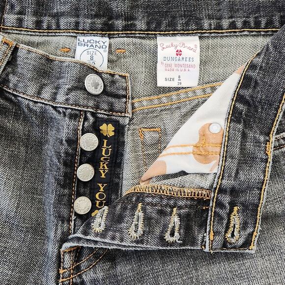 Lucky Brand Women's Dungarees by Gene Montesano Vintage Gray Wash Size 8 - Picture 8 of 8